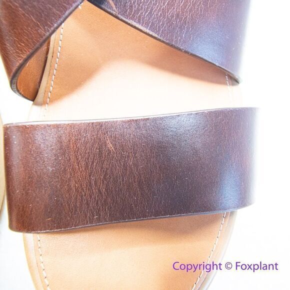 New! FitFlop women's Pilar Back-Strap Leather Clogs in‎ Brown, size 8 - Picture 6 of 16